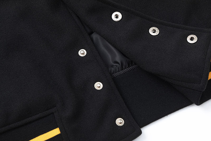 AMIRI Appliquéd Wool-Blend and Full-Grain Leather Varsity Jacket AMIRI
