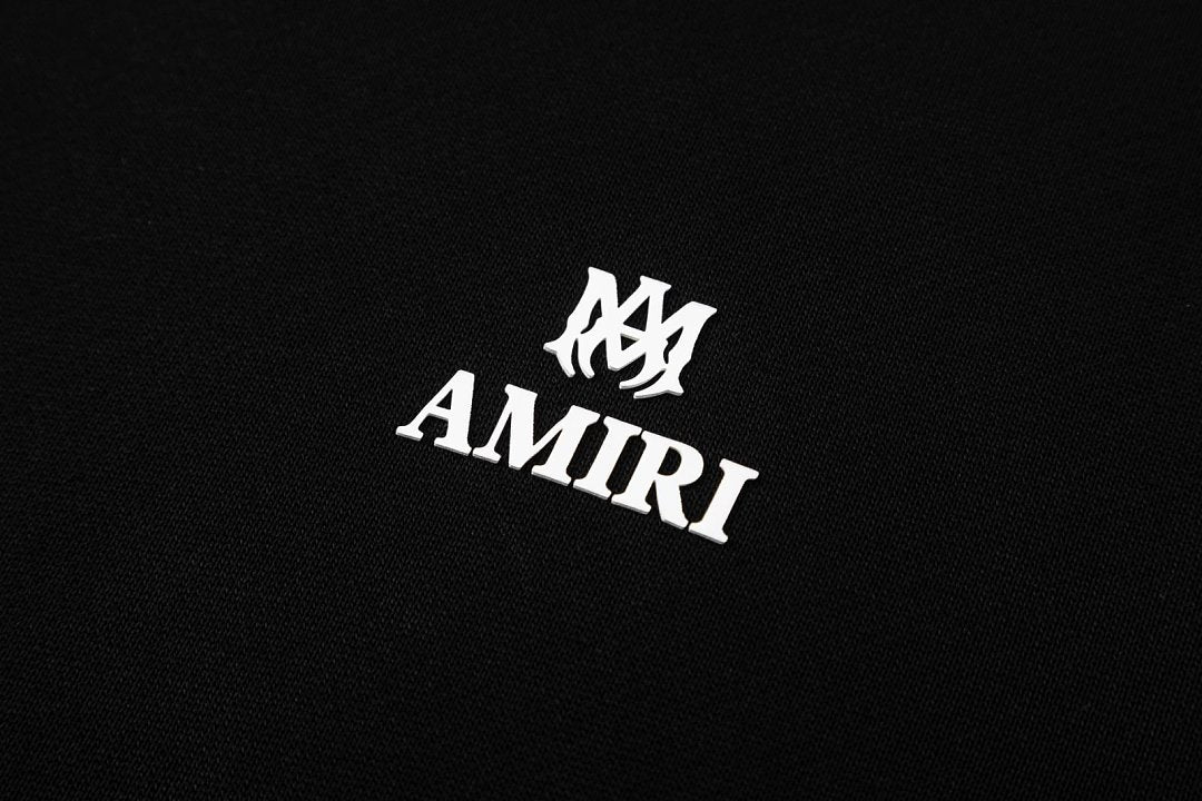 AMIRI logo detail zip up hoodie