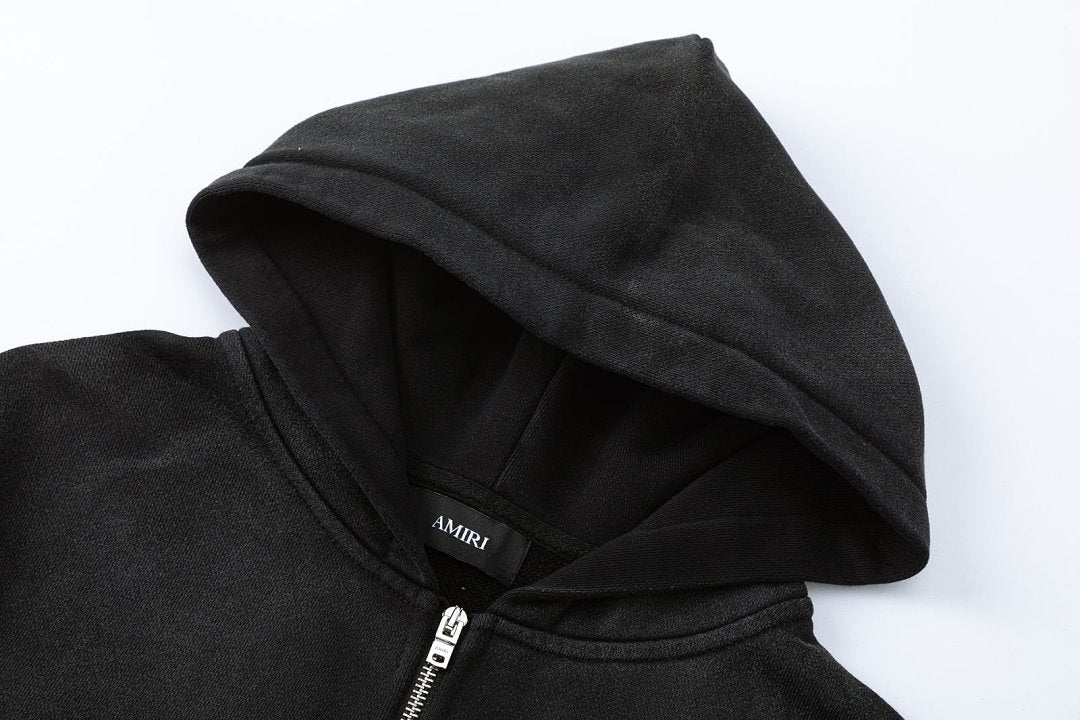 AMIRI MA flames zip hoodie