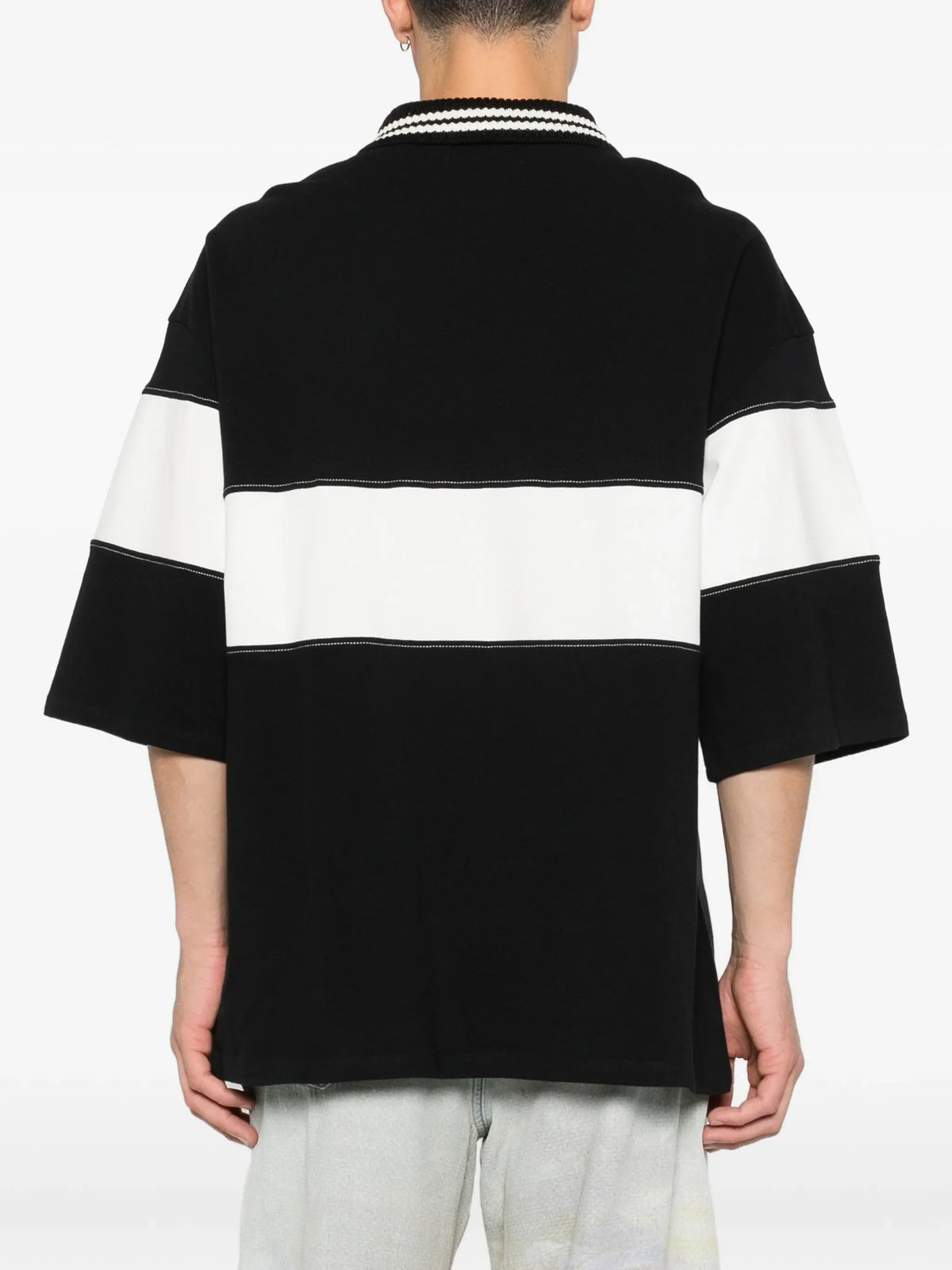 AMIRI stripe-detail logo polo shirt