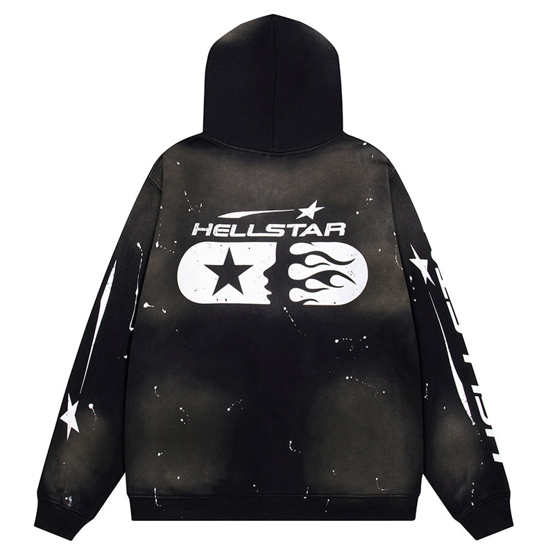 Hellstar Studios Logo Printed Zip Hoodie