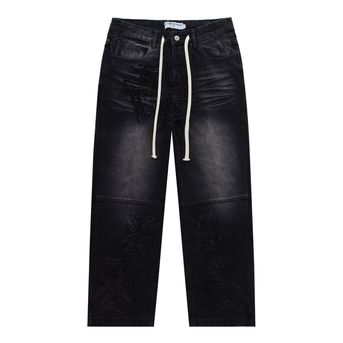 VALLEY Embroidered Letter Jeans #8261