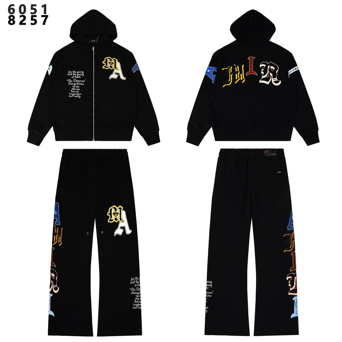 AMIRI Varsity Patch zip-fastening hoodie