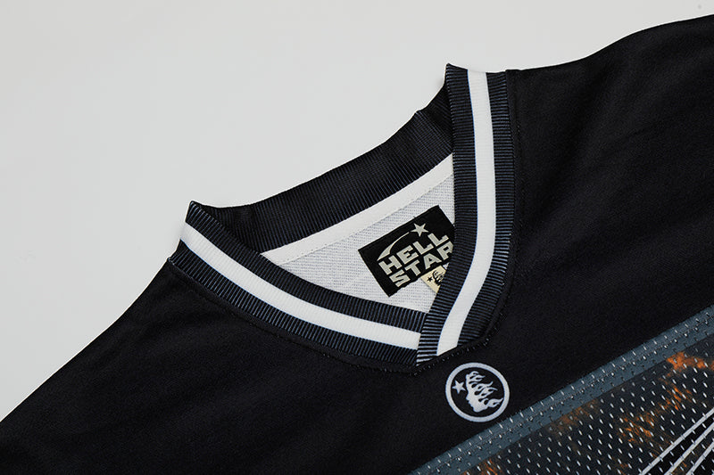 Hellstar Panther Print Mesh Jersey