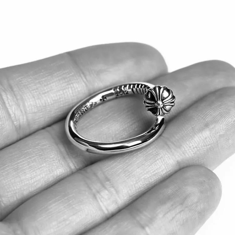 CHROME HEARTS NAIL RING – CROSSBALL 56 CH-Chrome Hearts