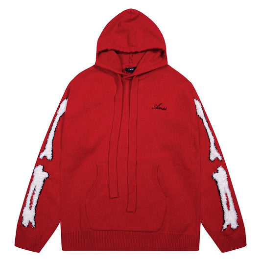 AMIRI Red Core Knitted Sweater Hoodie AMIRI