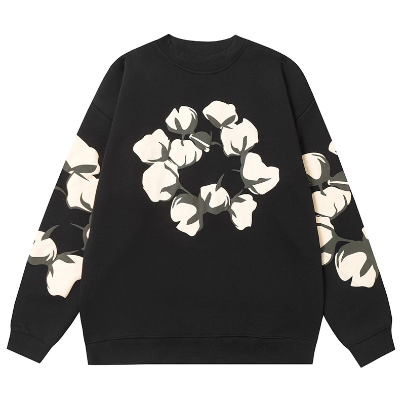 Denim Tears Kapok Pattern Printed Sweatshirts DENIM TEARS