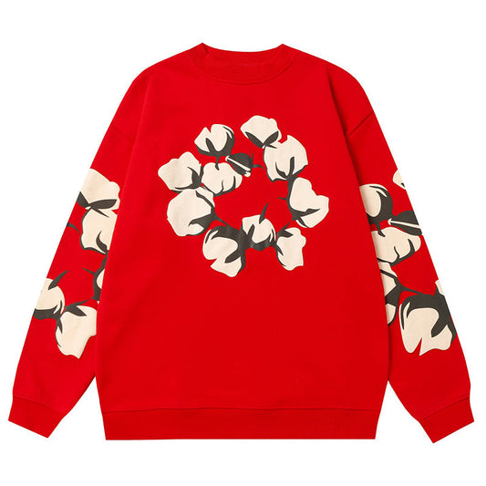 Denim Tears Kapok Pattern Printed Sweatshirts DENIM TEARS