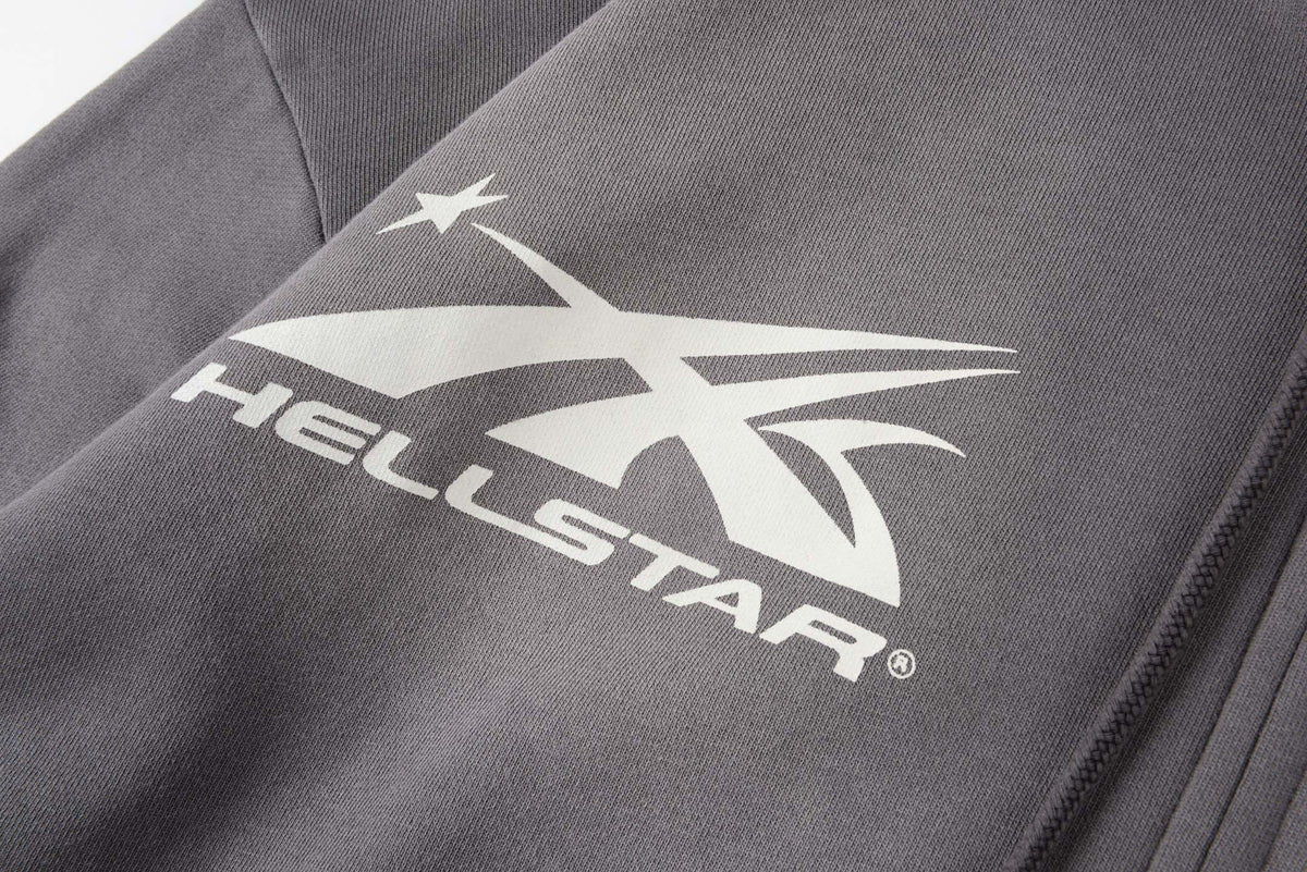 Hellstar HS Logo Zip Up Hoodie Black