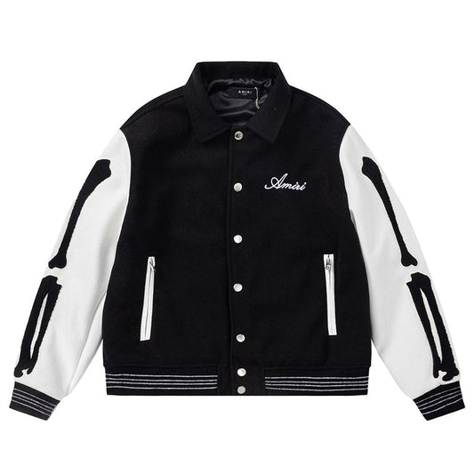AMIRI bone embroidered baseball jacket AMIRI
