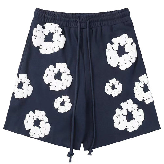 Denim Tears The Cotton Wreath Shorts Dark Blue DENIM TEARS