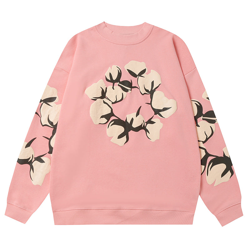 Denim Tears Kapok Pattern Printed Sweatshirts DENIM TEARS