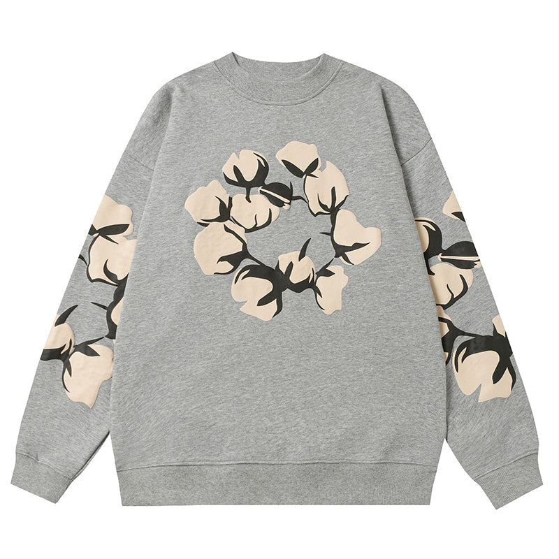 Denim Tears Kapok Pattern Printed Sweatshirts DENIM TEARS