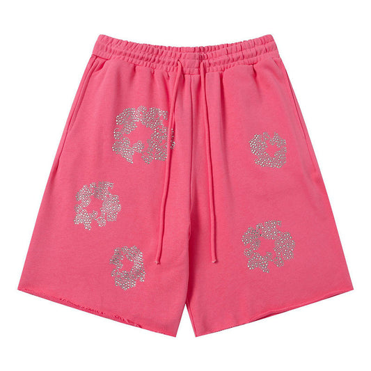 Denim Tears Cashmere Swarovski Cotton Wreath Shorts DENIM TEARS