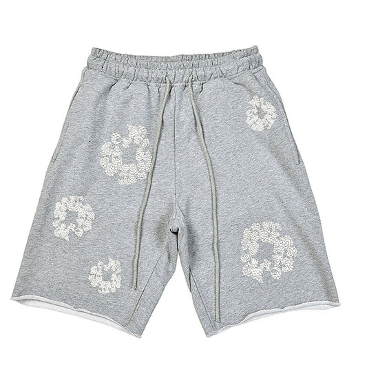Denim Tears Crystal Patch Cotton logo Design Shorts DENIM TEARS