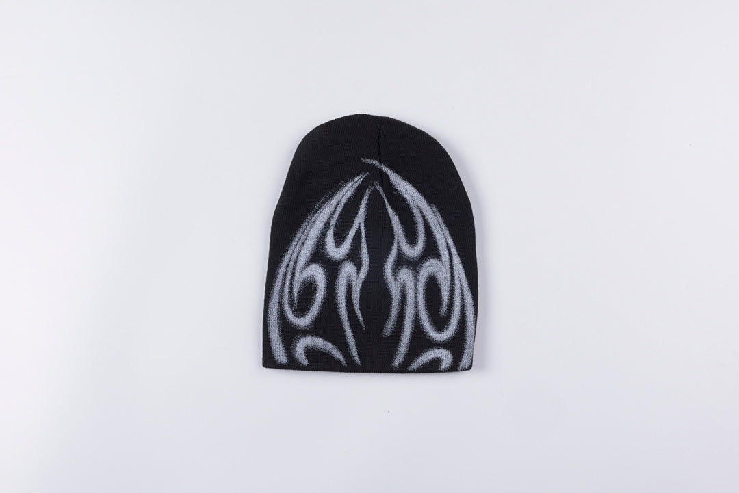 Hellstar Small logo Airbrush Flame Beanie