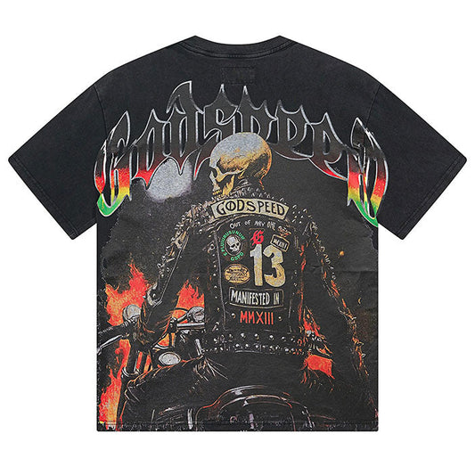 GODSPEED Skeleton Motorcycle T-shirt Godspeed