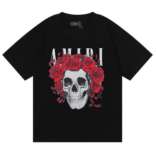 AMIRI rose skull print T-Shirts AMIRI