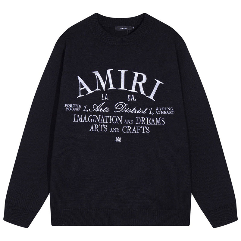 AMlRl Distressed Arts District Cotton  Sweaters AMIRI