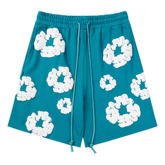 Denim Tears The Cotton Wreath Shorts Lake Blue DENIM TEARS