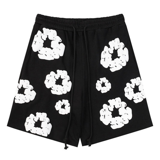 Denim Tears The Cotton Wreath Shorts Black DENIM TEARS