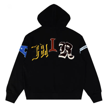 AMIRI Varsity Patch zip-fastening hoodie
