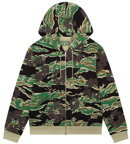 Denim Tears Cotton Wreath Camouflage Zipper Hoodie DENIM TEARS