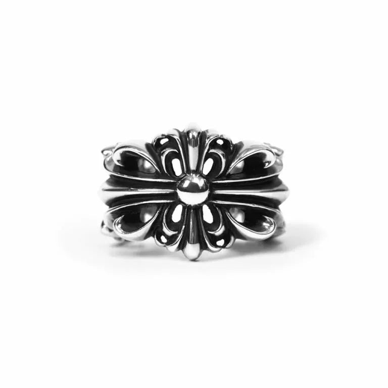 CHROME HEARTS DOUBLE FLORAL RING 1 CH-Chrome Hearts
