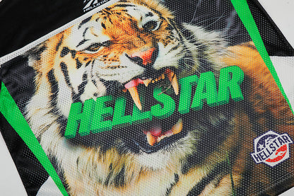 Hellstar Tiger Print Mesh Jersey
