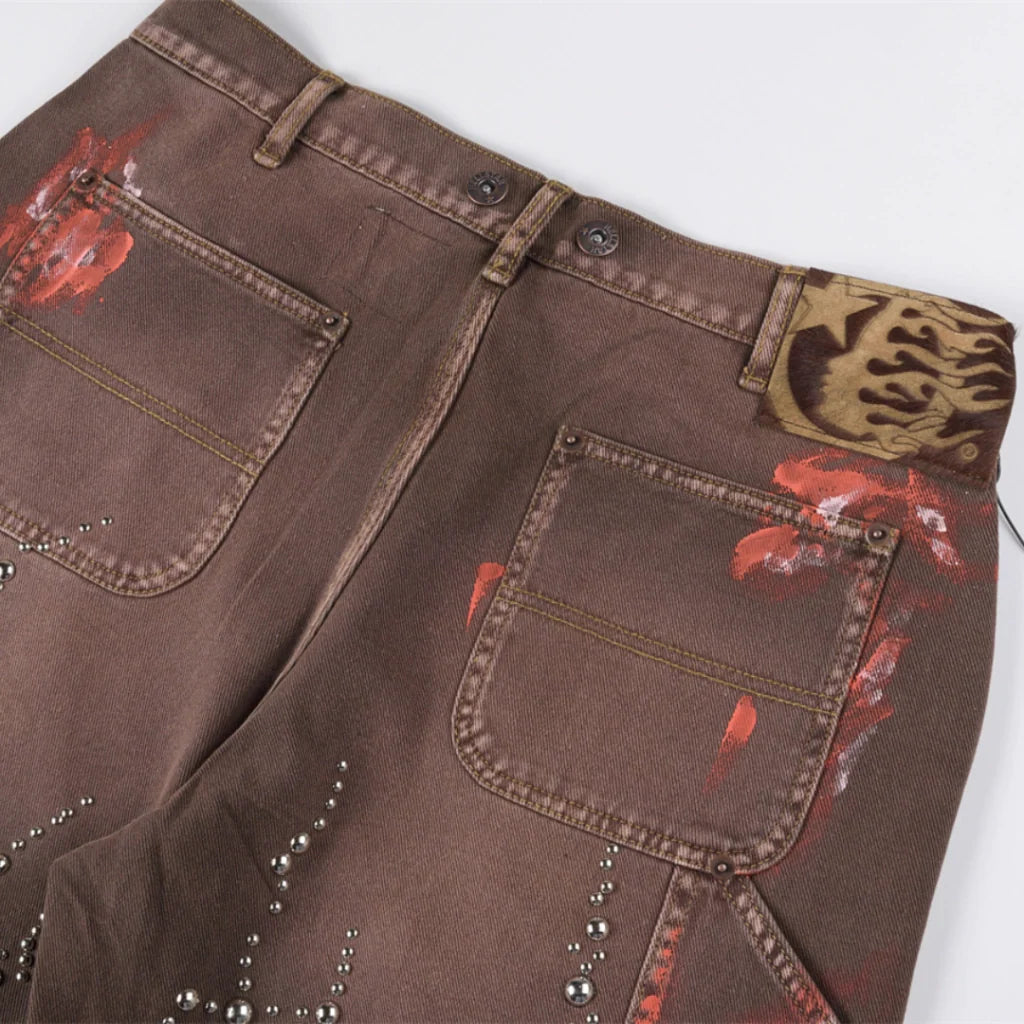 Hellstar Capsule 11 Studded Double Knee Carpenter Shorts