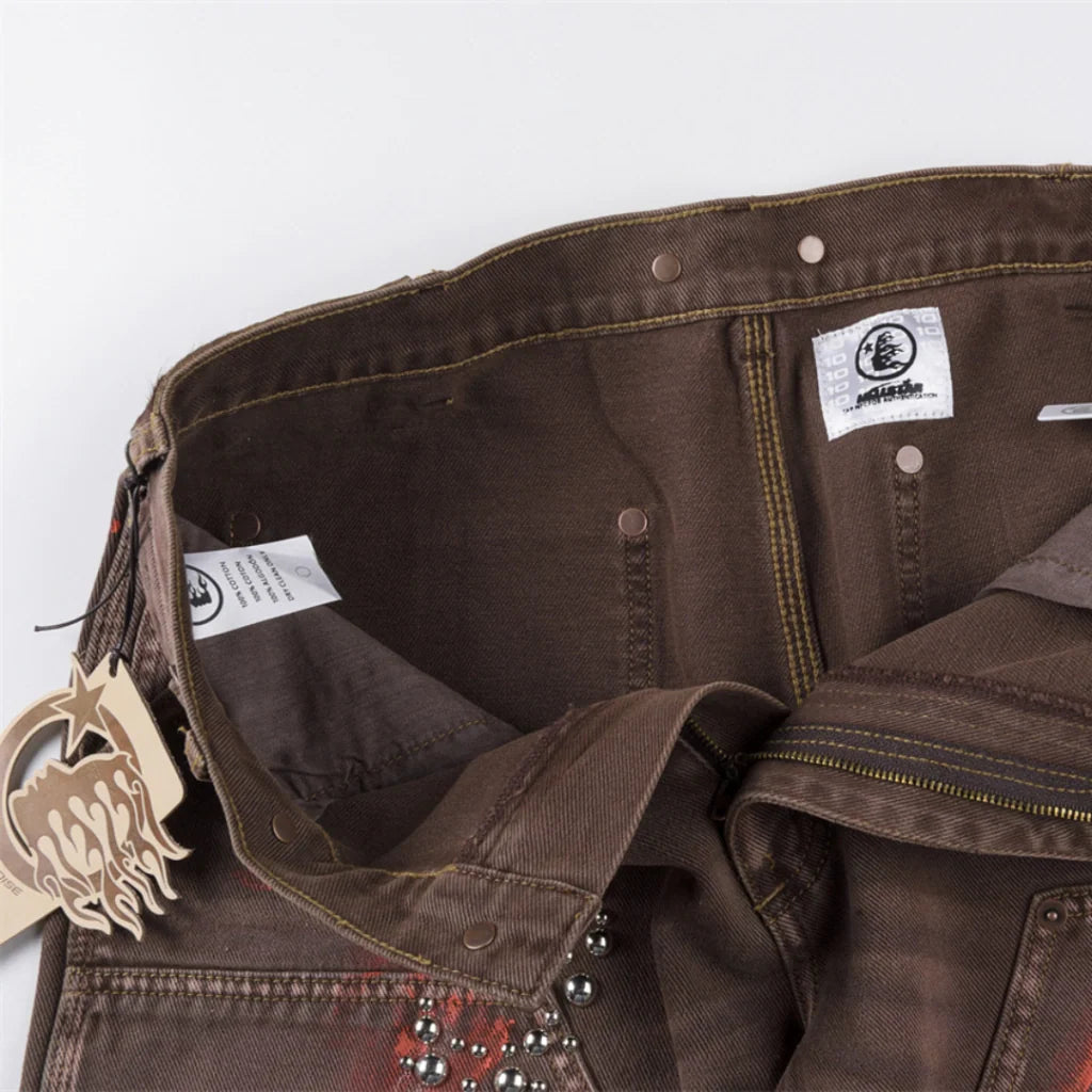 Hellstar Capsule 11 Studded Double Knee Carpenter Shorts
