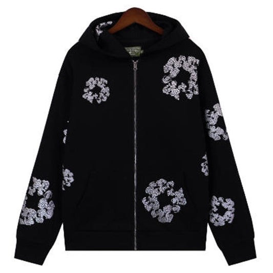 Denim Tears Kapok Flower Pattern Printed Hoodie DENIM TEARS